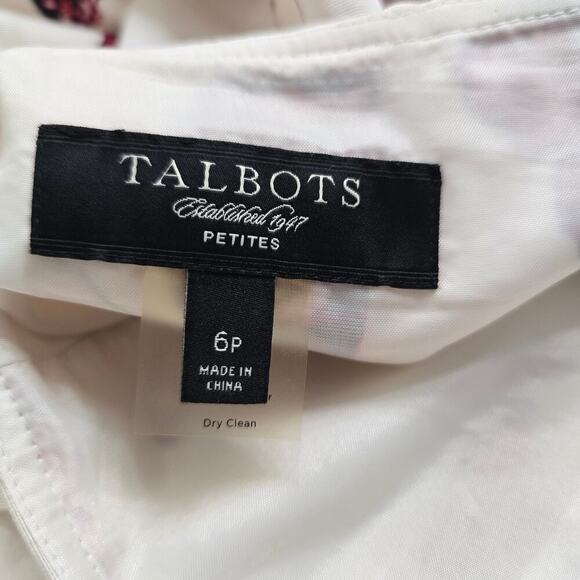Talbots silk blend white butterfly mini skirt pleated 6P coquette cottagecore - Picture 9 of 10